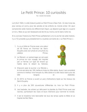 Le Petit Prince: 10 curiosités