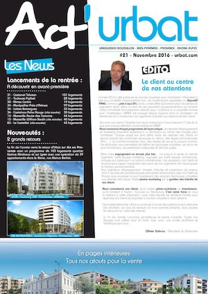 ACT'URBAT N°21 : NOVEMBRE 2016 - URBAT PROMOTION
