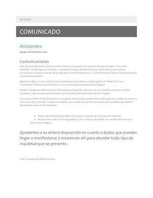 Comunicado Informativo