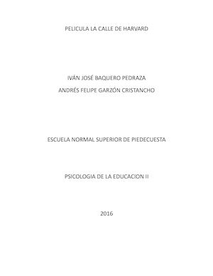 PELICULA LA CALLE DE HARVARD