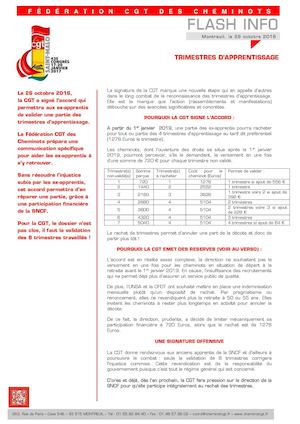 20161028 Flash Info Trimestres Apprentissage