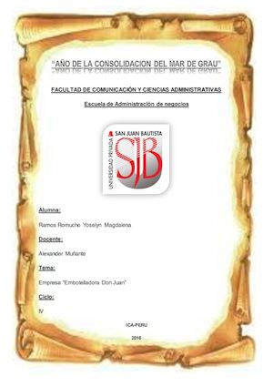 Embotelladora Don Juan S A C