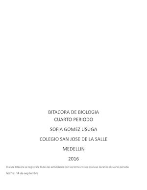 Biologia Cuarto Periodo