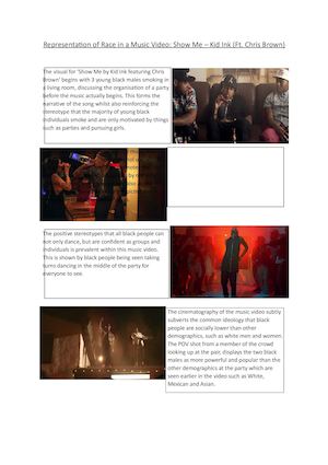 Representation Of Race In A Music Video