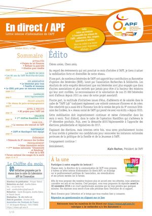 En Direct APF N°58 - Octobre 2016