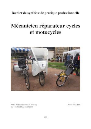 Rapport mécanicien réparateur cycles