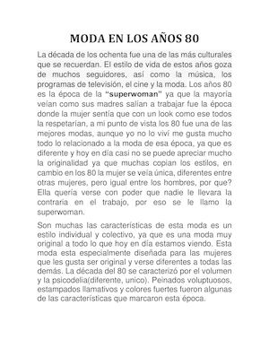 Moda De Los 80