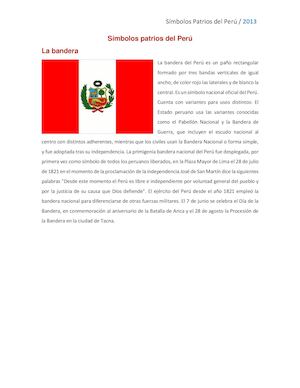 Símbolos Patrios Del Perú