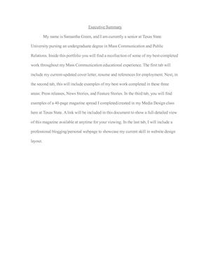 Executive Summary Campaigns