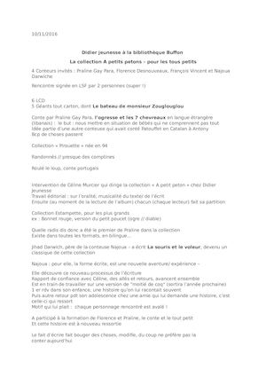 Didier Jeunesse - A petits petons - Nov 2016