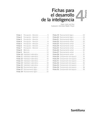 Fichas Desarrollo Inteligencia