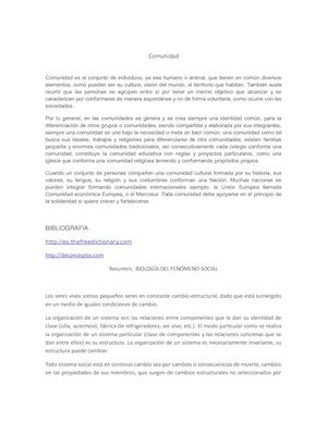 Concepto Comunidad