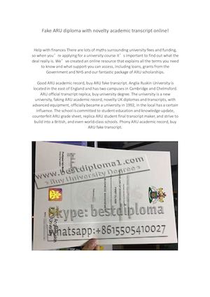 Buy ARU fake degree and academic transcript