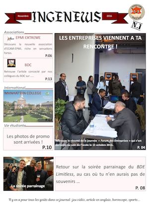 Ingenews - novembre - numéro 1 - 2016-2017