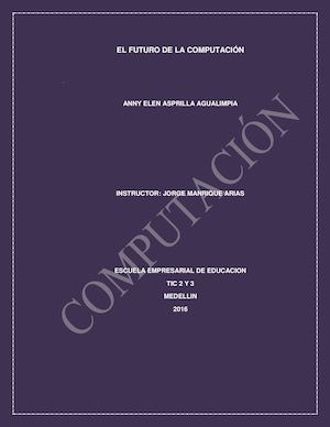 EL FUTURO DE LA COMPUTACIÓN