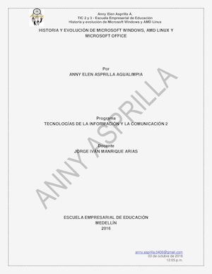 Historia Y Evolución De Microsoft Windows Y AMD Linux