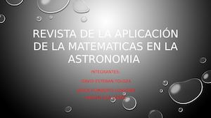Astronomía en la matemática