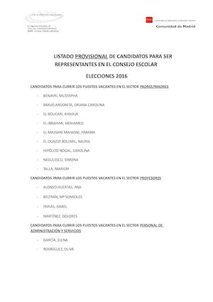 Calaméo - Candidatos Elegidos Como Representantes Del Consejo Escolar ...