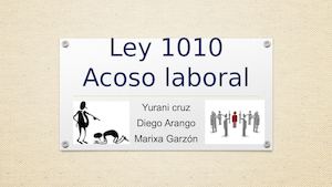 Ley 1010 Acoso Laboral