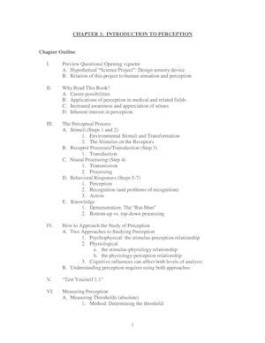 Solution Manual End Of Chapter Questions Solutions For Sensation And Perception, 9th Edition