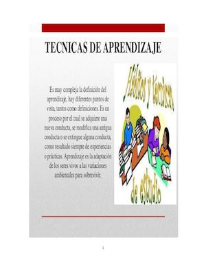 Técnicas De Aprendizaje