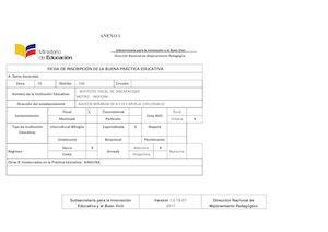 Pdf Ficha Proyecto Innovacion Pedagogica