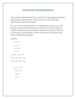 Ecuaciones Trigonometricas 2