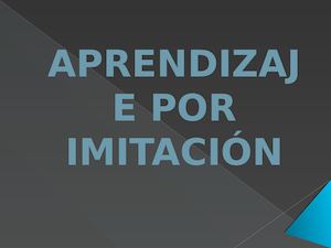 Aprendizaje Por Imitación