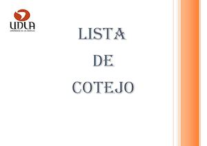 lista de cotejo