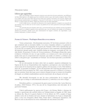 "Poemas de Vietnam" - Washington Benavides en su comarca