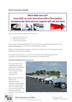 Fleet Insurance Quote