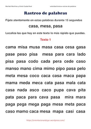 Rastreo De Palabras Texto 1