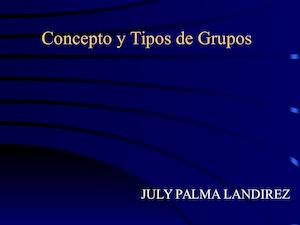 concepto de grupo y clasificacion