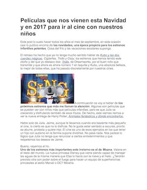 Películas Que Nos Vienen Esta Navidad Y En 2017 Para Ir Al Cine Con Nuestros Niños
