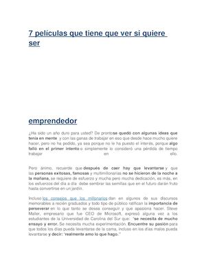 7 Películas Que Tiene Que Ver Si Quiere Ser Emprendedor
