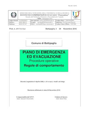 2 Pianodi Emergenza Ed Evacuazione A S 2015 2016 Copia + Vie Di Fuga