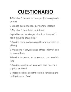 Cuestionario
