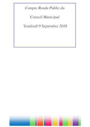 Séance du vendredi 09 septembre 2016