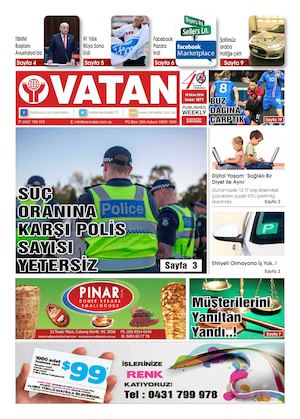 Yeni Vatan Turkish Newspaper Issue No: 1871