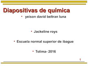 diapositivas de quimica