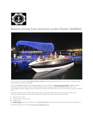 Yacht Charter Abu Dhabi