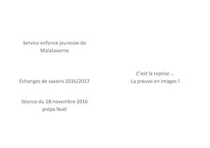 éChange De Savoirs Du 18 11 2016