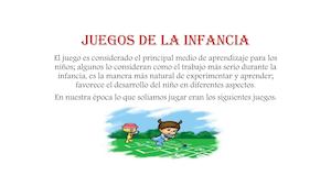 Juegos De La Infancia De Sonia Mazo