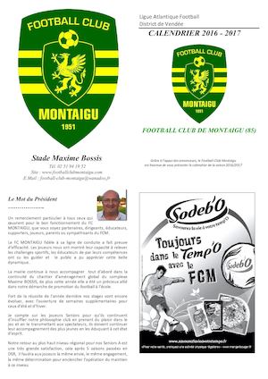 Calendrier 2016-2017