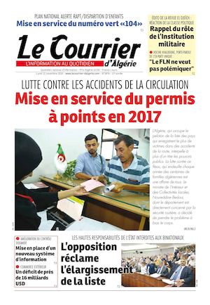 Le Courrier D'Algérie Du Lundi 21 Novembre 2016