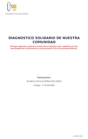 Diagnostico Solidario De Nuestra Comunidad