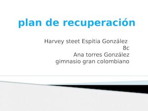 Plan De Recuperación