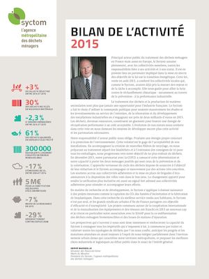 Bilan Activite Syctom 2015