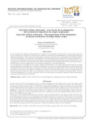 Foot-ball, futbol, balompié… Los inicios de la adaptación del vocabulario deportivo de origen anglosajón