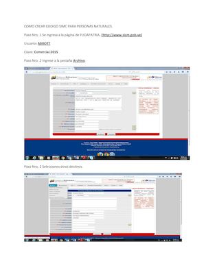 Pasos Para Crear Codigo Simc Ususario